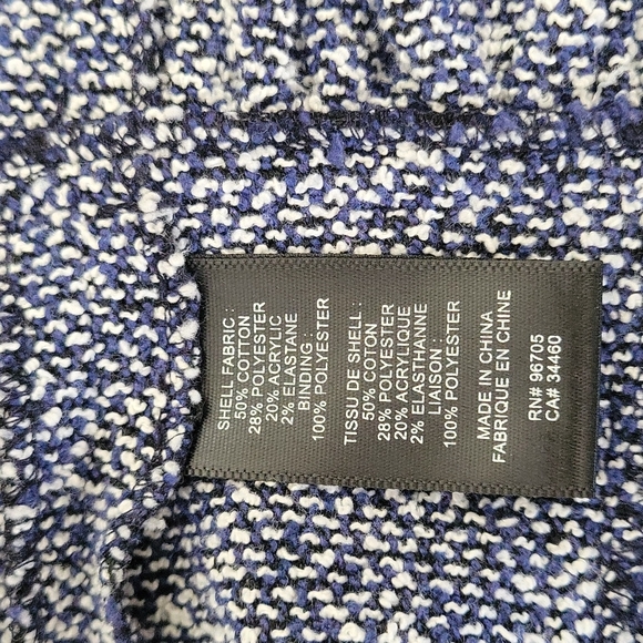 Rebecca Taylor tweed fringed full front zip peplum jacket women's size 6 - Picture 9 of 13